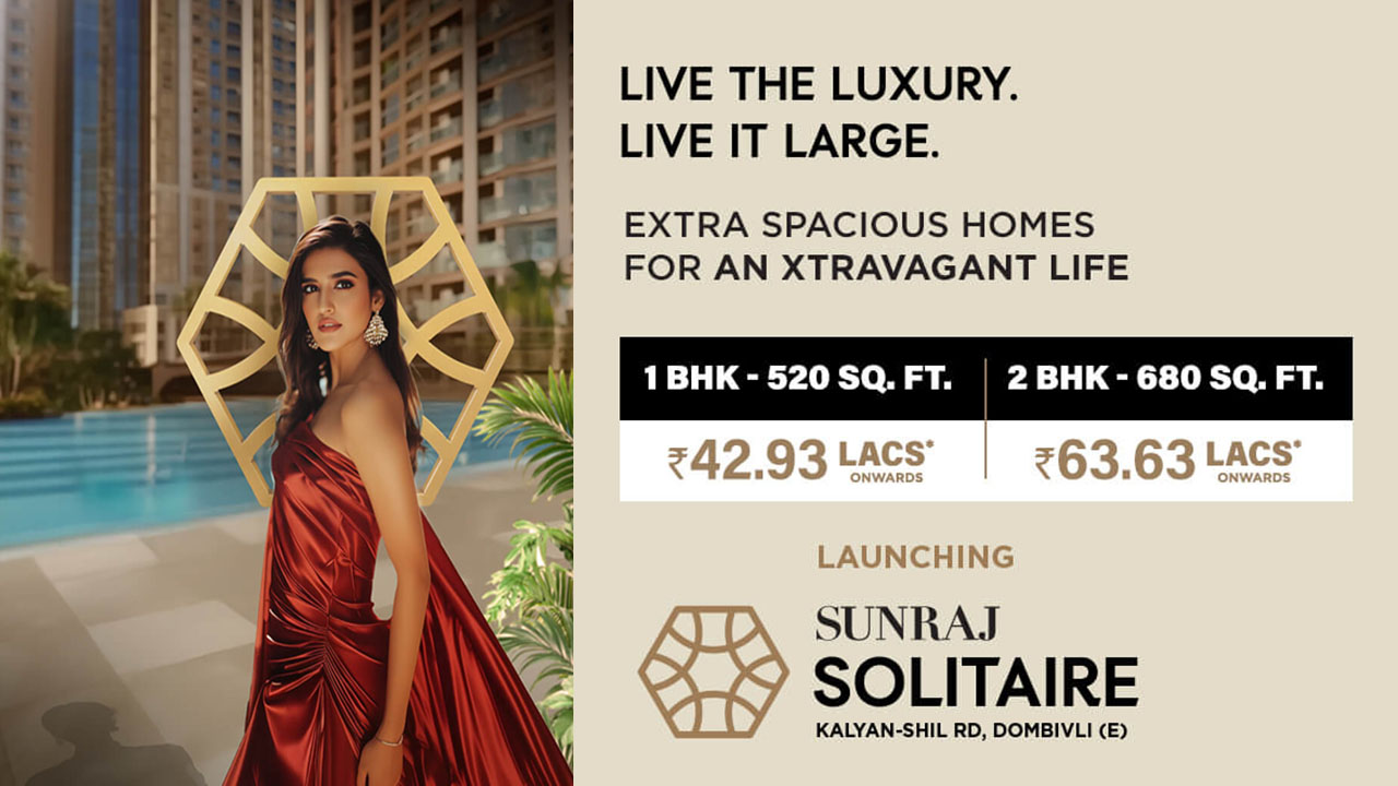 Spacious 1 & 2 BHK Flats in Dombivli East at Sunraj Solitaire – A Perfect Blend of Comfort and Convenience