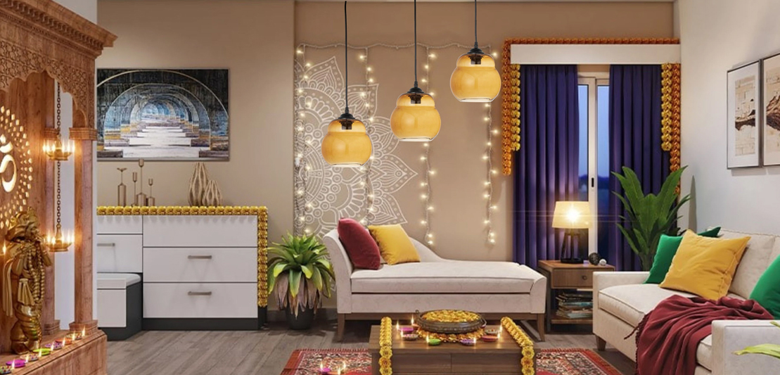 Enlivening Your Living Room - Diwali Décor Delights