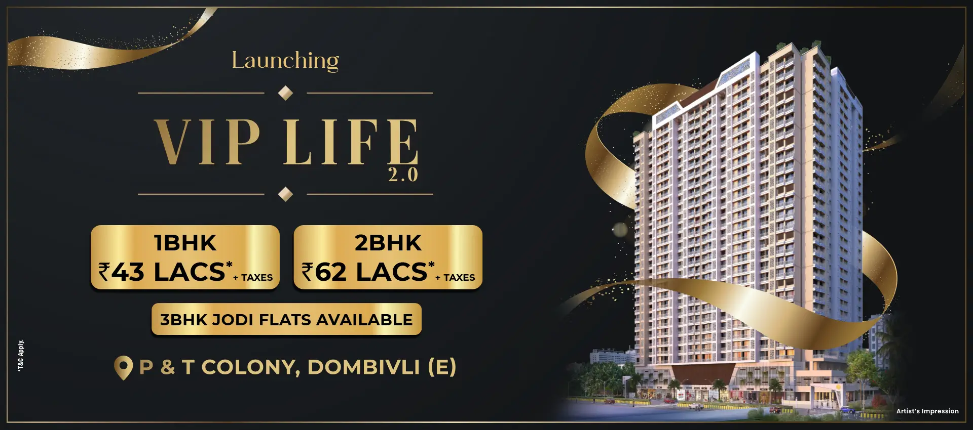 2 BHK Flats in Dombivli East Near Station | Laukik Vastu Luxuria